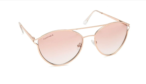 Gold Cateye Women Sunglasses