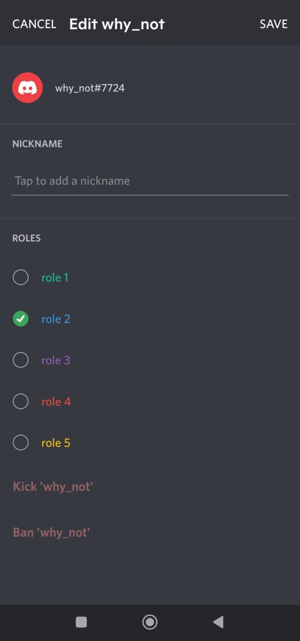Select your desired name color. This can be a preset color or custom HEX, RGB or HSV values.