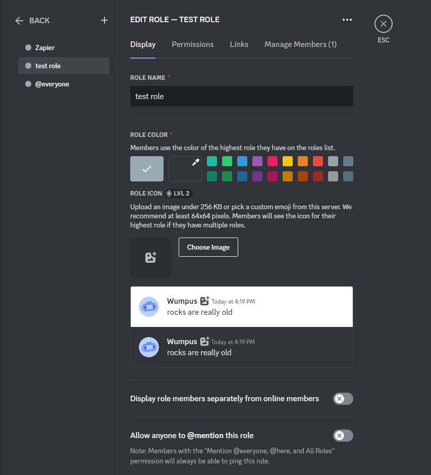 Click the + icon on the role you want. This will assign it to you.