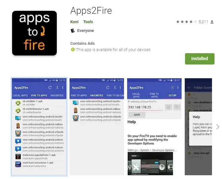 Download Apps2Fire on Android Device