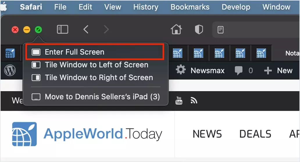 First set an app to full-screen by clicking the green button or using Control + Up Arrow.