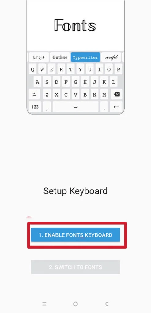 Open app and select desired font style.