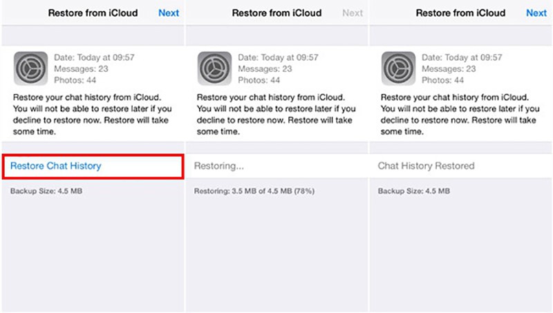 iCloud Backup and Restore