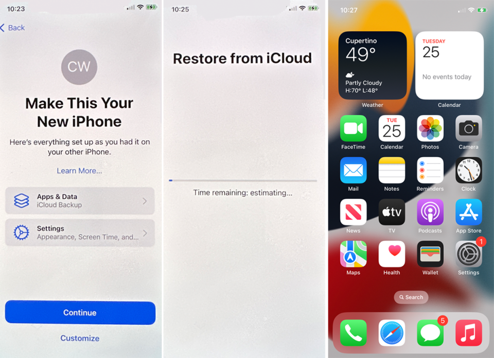 Click the “Restore” button to move data from Recently Deleted back to its original location. The items will sync back down to all configured devices.