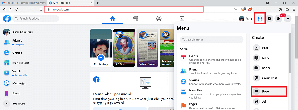 Log in/Sign up using your Facebook account at Facebook.com.