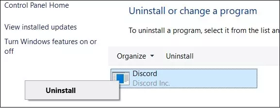Reinstall the Discord App