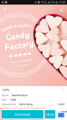 Tap the heart icon on desired fonts to favorite options