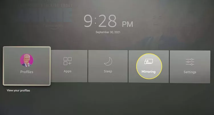 Enable Screen Mirroring on FireStick. 