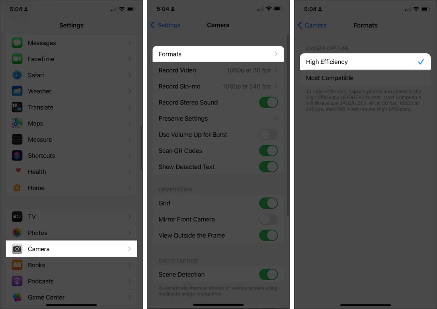 Go to the iPhone settings app.