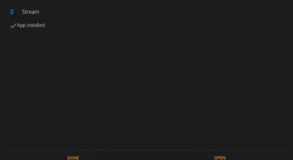The installation will take a couple of seconds or minutes, after which you should click the Open button to run the Xfinity Stream app.