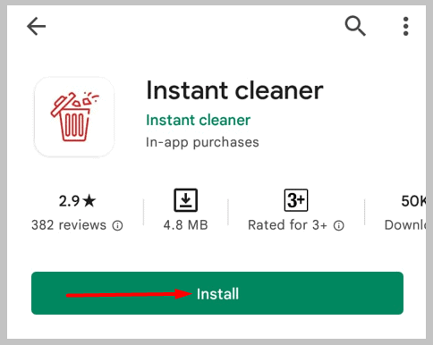 First Download & Install: Instant Cleaner for Instagram Program from Google Play Store on your Smartphone.