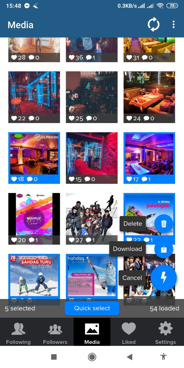 Once selected, one flash' floating icon may capture appear, Tap on it and go with publishing' icon >'Start Now' to delete all of the selected photos or videos.