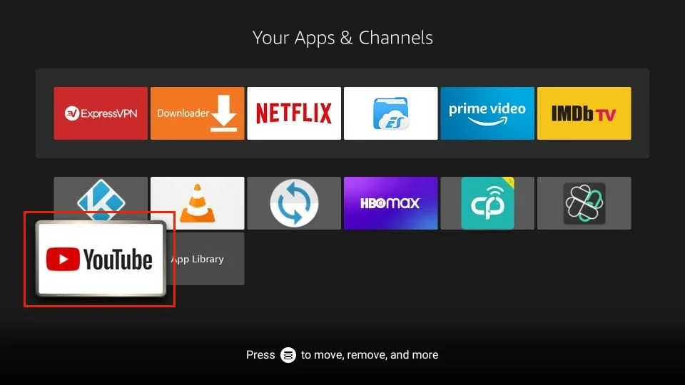 Scroll up to the Search Bar and Type in "YouTube TV"