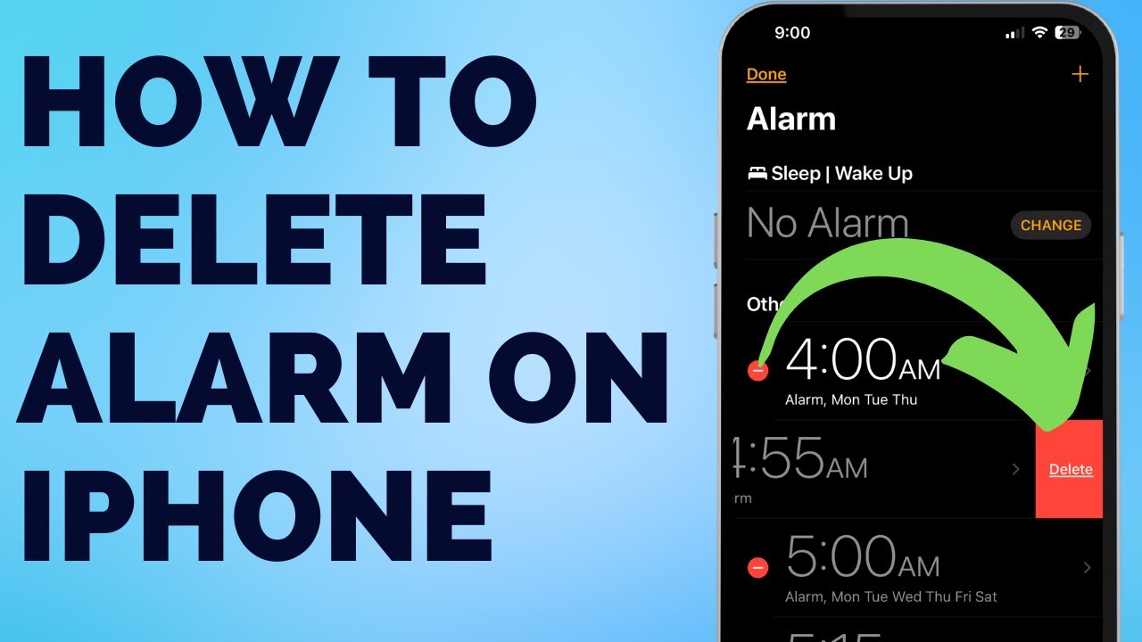 How to Delete an Alarm
