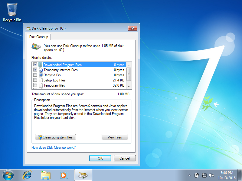 Perform a Disk Cleanup