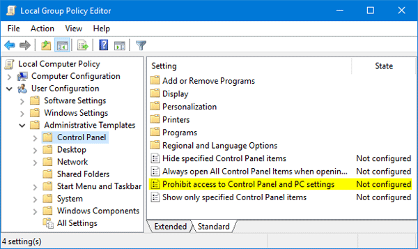Using the Controlpanel & Registry Editor