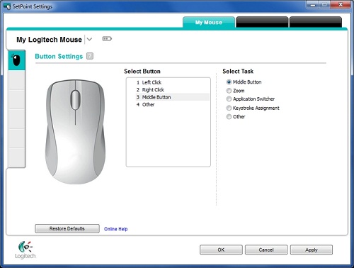 Reinstall Logitech SetPoint.