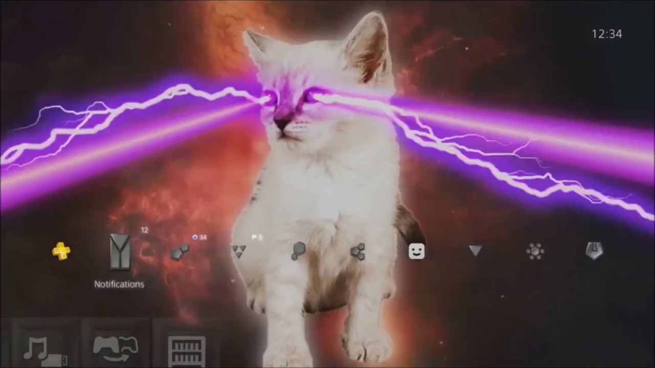 Alien Laser Cat Dynamic Theme