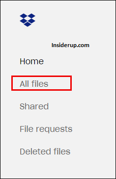 On the sidebar, click “All Files.”