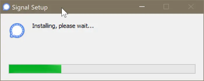 Open the Signal installer file on your Windows 10 PC when the download completes.