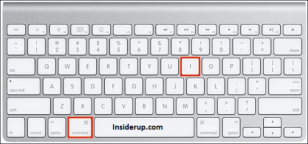 2. Press “Command + I” to launch the “Get Info” panel. This will show the folder details, including the size.