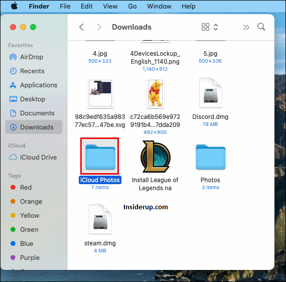 Select the folder you want to check the size.
