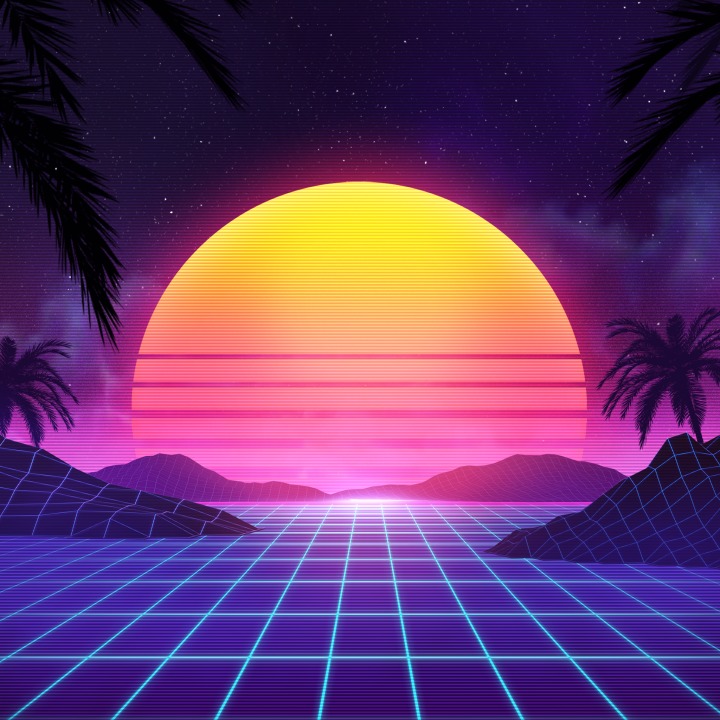 Synthwave Night Drive Dynamic Theme