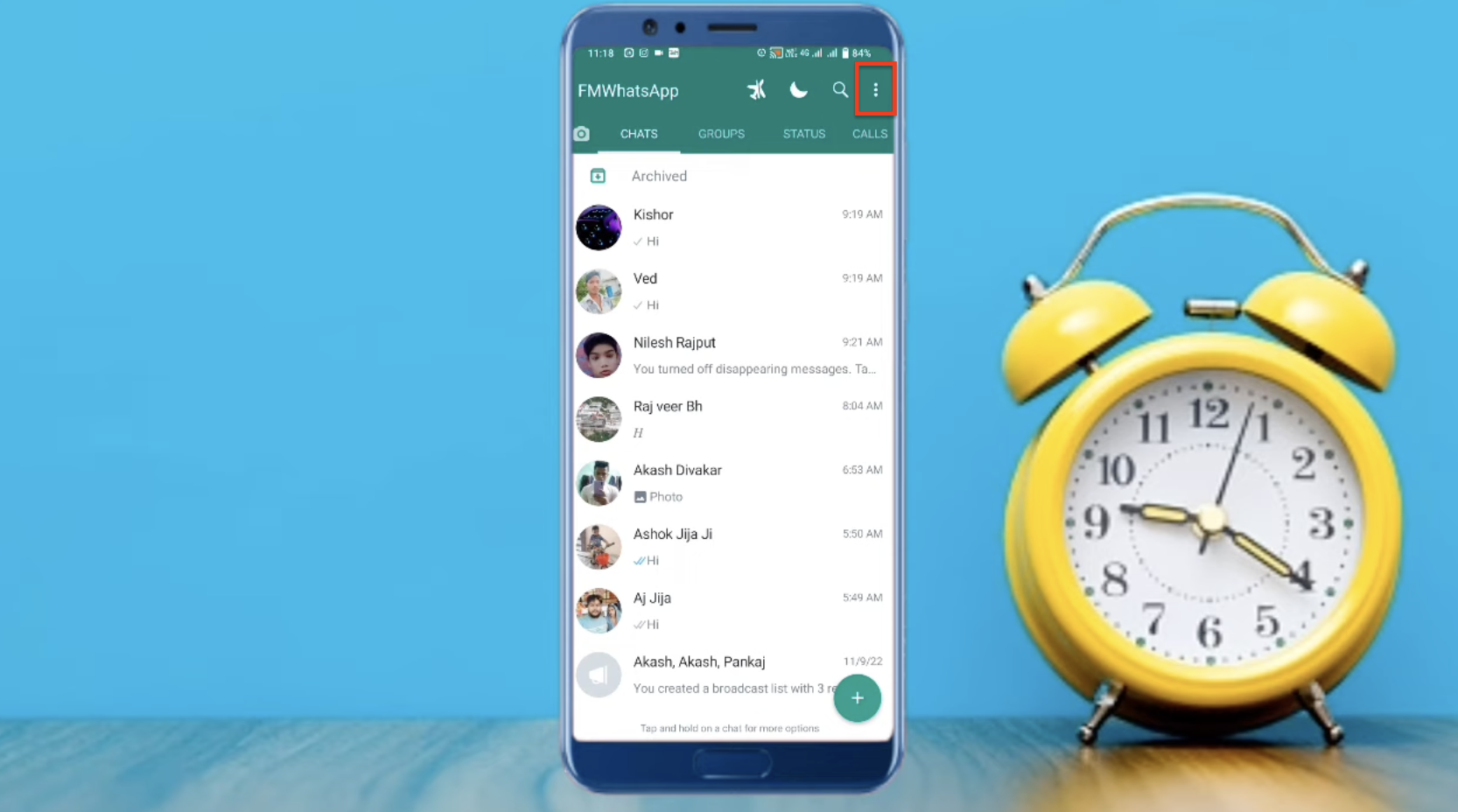 Hiding Last Seen and Online Status from Specific Contacts in FMWhatsApp