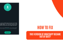 This Version Of Whatsapp Became out Of Date
