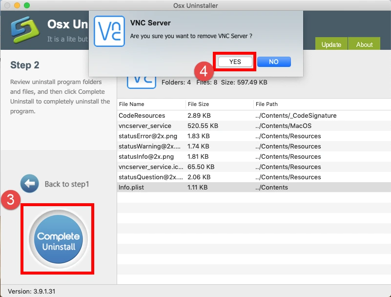 Uninstalling or Disabling VNC Server