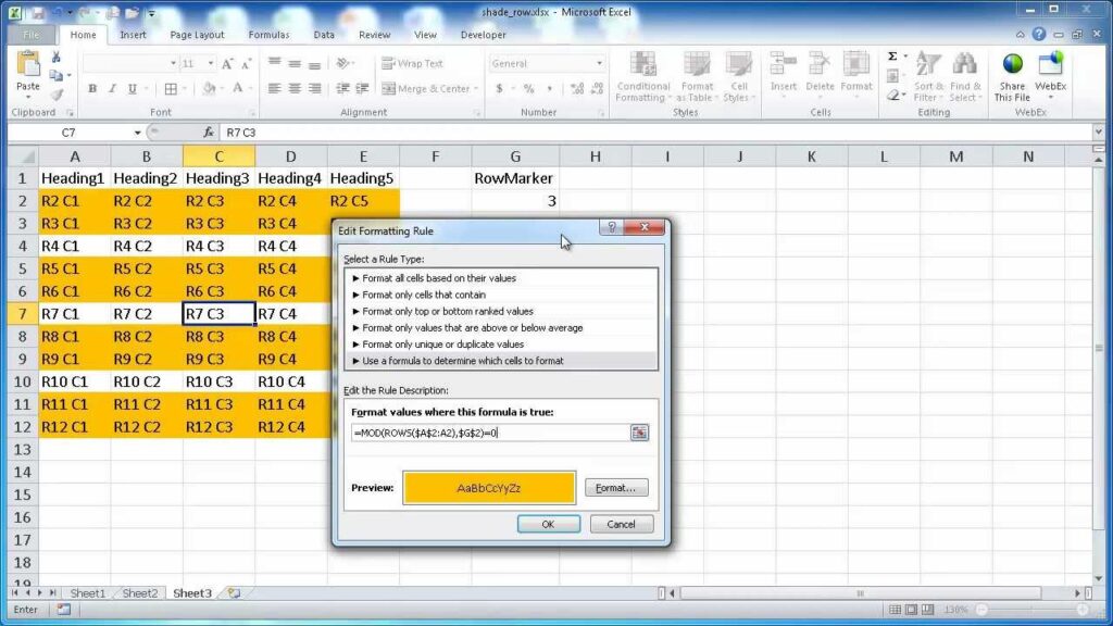Using Conditional Formatting